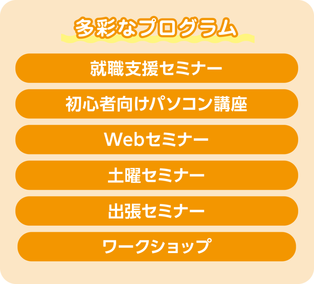 多彩なプログラム